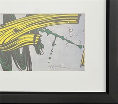 Roy Lichtenstein Yellow and Green Brushstrokes 1966 Hand Signed Bookpage Art - £349.52 GBP