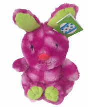 Animal Adventure Bunny Rabbit Pink Soft Spotted 10" Plush Lovey 2018 With Tags - $21.09