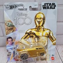 New Hot Wheels Disney 100 Character Cars: Star Wars C-3PO Vehicle (2022)... - $8.79