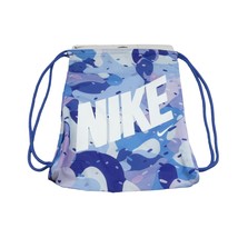 Nike Brasilia Drawstring AOP Gym Bag Blue White NEW DQ5151-411 - £12.77 GBP