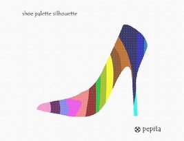 Pepita Needlepoint Canvas: Shoe Palette Silhouette, 10&quot; x 7&quot; - $50.00+
