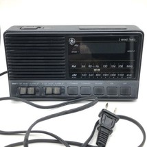 Vintage GE Radio Alarm Clock 7-4648B Black AM FM Radio Dual Alarm Snooze Digital - £16.42 GBP