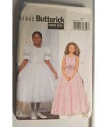 Butterick 4441 Girls Formal Bridal Dress Sewing Pattern Sleeve Options 7... - $10.99