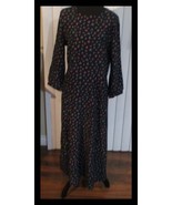 Loft Size 6 Navy Blue Floral Print Long Dress Zip Up Back - $27.20 CAD