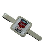 Unique CAMPBELLS TOMATO SOUP TIECLIP art HANDMADE tie bar slide MEN icon... - $12.55