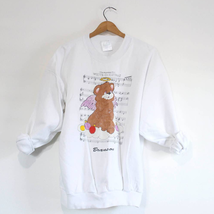 Vintage Dreaming of a White Christmas Teddy Bear Branson Christmas Sweatshirt XL - £28.92 GBP