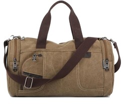 Fashion Large Capacity Travel Bag Men Canvas Vintage Retro Shoulder Travel Bags - £34.03 GBP
