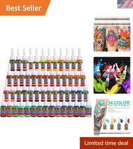 Ink Set Complete Colors Pigment Kit 1/6oz 5ml Tattoo Supply for Tattoo K... - $63.59