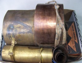 Lot 11LBs Mixed Brass Shim Stock Rolls - £45.88 GBP