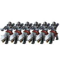 12Pcs Uruk-Hai Army Riding the Gray Wolf The Lord Of The Rings Minifigures - £20.29 GBP