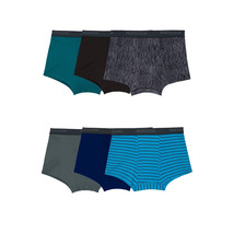 Fruit of the Loom Mens Micro-Stretch Trunk Boxer Briefs, 6 Pk Assorted, ... - $17.81