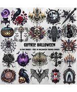 Gothic Halloween Watercolor Clipart | 22 Spooky Gothic Illustrations | D... - $1.75