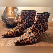 Gianni Bini Georgina Leopard Boots Ankle Shoes Animal Print $139 New - $54.95