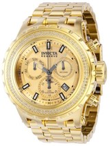 Mens Invicta Reserve Subaqua Specialty Polished Gold Diamond Watch - £554.26 GBP