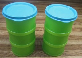 Tupperware Ice Cream Sandwich Maker/Containers/Green &amp; Blue/Set Of Six/New - $10.99