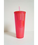 Starbucks 2019 Neon Pink Studded Cold Cup Tumbler Venti Winter Holiday 2... - £69.91 GBP