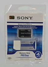 New sealed Sony 4GB 100x Memory Stick PRO Duo Card MSX-M4GS NIB - $552.31 MXN