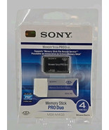 New sealed Sony 4GB 100x Memory Stick PRO Duo Card MSX-M4GS NIB - $29.99