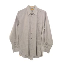 Milano Uomo Men&#39;s Long Sleeve Dress Shirt lightweight knit Size 16 34/35 - £10.90 GBP