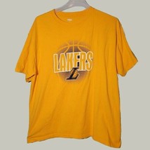 LA Lakers Shirt Mens XL Yellow Gold Short Sleeve Casual  - £10.92 GBP