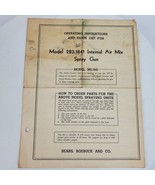 Vintage Sears Roebuck 283.1841 Internal Air Mix Spray Gun Instructions P... - $10.40