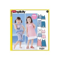 Simplicity Sewing Pattern 5157 Dress Top Capri Pants Shorts Toddlers Siz... - $8.06