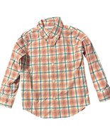 Janie and Jack Boys Orange &amp; Blue Plaid Button-Up Shirt Size 3 - $26.63 CAD