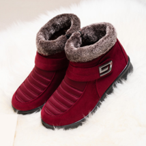 Old Beijing Cloth Shoes Mom Shoes Plus Velvet Flat Booties - £47.95 GBP