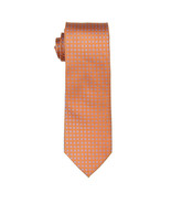 MICHAEL KORS Orange Small Stitched Neat Square Check Silk Tie - £19.95 GBP