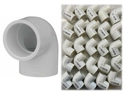 Pipe Elbow 90° 3/4&quot; D. SCH-40 PVC White - Charlotte Pipe 02300 0800HA (2... - $19.79