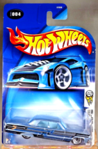 2004 Hot Wheels #4 First Editions 4/100 CHEVY IMPALA 1964 Blue w/Chrome Lace Sp - £9.83 GBP