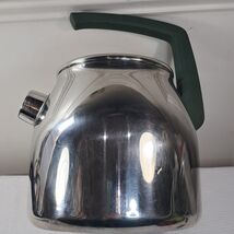 Vintage MEPRA Tea Kettle teapot Stainless steel INOX 18/10 Italy Green h... - €40,36 EUR