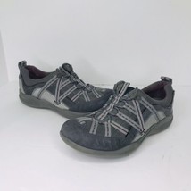 Clarks Wave Casual Lace Up Shoes Sneakers Size 8.5 Women’s Gray Silver Leather - £23.84 GBP