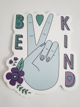 Be Kind Hand Making Peace Sign Sticker Decal Multicolor Beautiful Embellishment - £1.77 GBP