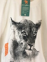 VTG $85 NWT Derek Bauer For Africa Tan Leopard T Shirt Deadstock WWF Sz Small - £37.96 GBP