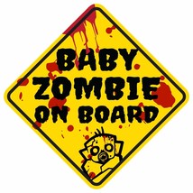 Baby Zombie On Board Sticker Funny Car Stickers Novelty Decal Window - £2.73 GBP