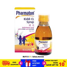 3 Pcs X Pharmaton Kiddi Cl Multivitamin + Lysine & Calcium Syrup 100ML Free Ship - $61.00