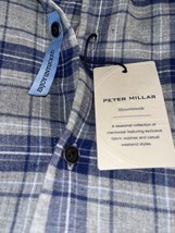 Peter Millar Men’s Blue Gray Plaids Cotton Shirt Size L - £74.19 GBP
