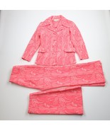 Vtg 70s Streetwear Womens 14 3 Piece Paisley Knit Skirt Bell Bottoms Sui... - $433.22 CAD