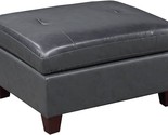 Poundex Genuine Leather Upholstered Modular Ottoman with Tufting Design ... - $578.99