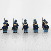 10pcs American Civil War Union Army 14th Connecticut Infantry Minifigures Set - £18.79 GBP