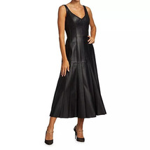 Women Black Genuine Soft Leather Dress Handmade Stylish Design Casual Party Club - £147.89 GBP+