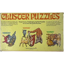 1977 Cadaco Jumble Fits Figments Doodles Animals Cluster Puzzle Set Of 3 - £55.96 GBP