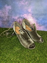 Twisted Velvet Bebe String Tie Chunk Heel Open Toe Pumps Women&#39;s Shoes Size 9 - £9.99 GBP