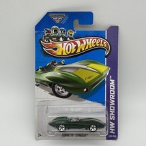 2013 Hot Wheels Green Corvette Stingray #203 - HW Showroom - $9.89