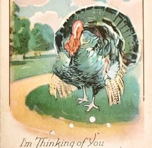 1920s Greeting Card Postcard Happy Thanksgiving Turkey Holiday Ephemera ... - $19.99