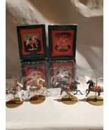 Four 1989 Hallmark Christmas Ornament Carousel Horse Series with Stand - $33.92 CAD