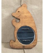 Vintage The Playmill Maine Wood Happy Grizzly Bear Mirror Cottagecore Ru... - $10.89