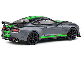 Shelby Mustang GT500 Fast Track Gray Metallic w Neon Green Stripes 1/43 Diecast - $39.24