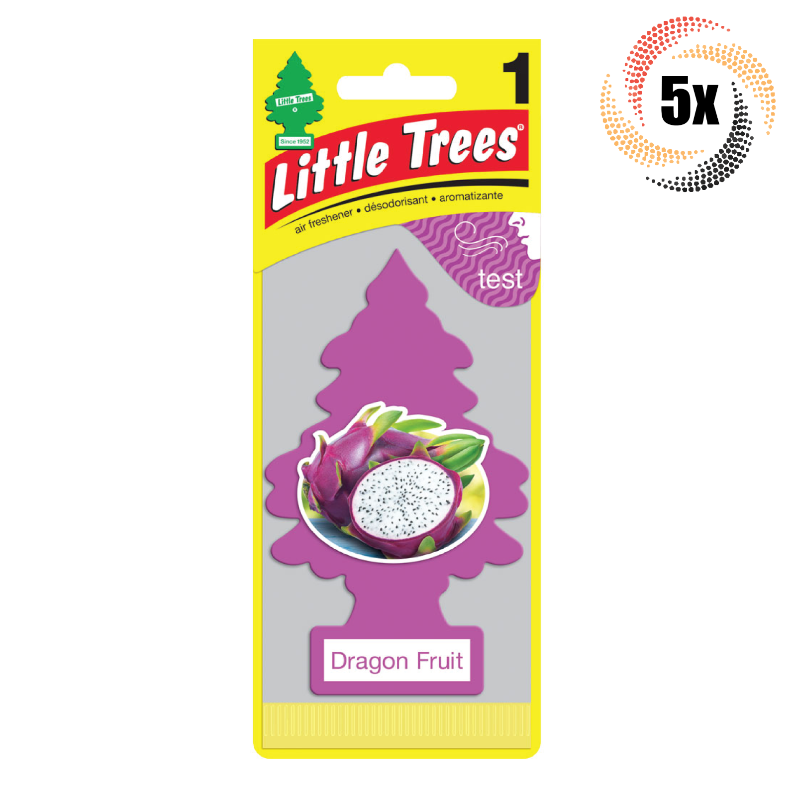 5x Packs Little Trees Single Dragon Fruit Scent Hanging Trees | Prevents... - $10.40